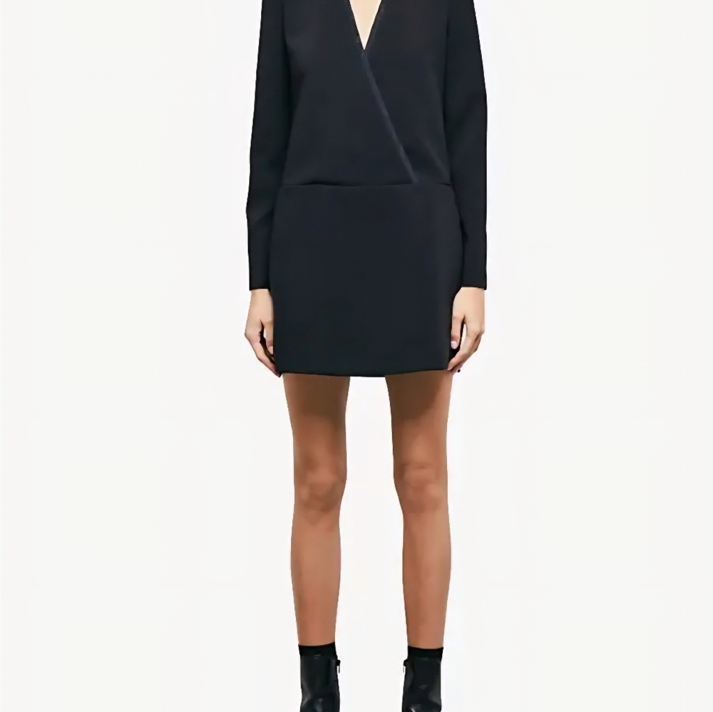 The Kooples Elegant Black Long-Sleeve Dress SZ XS